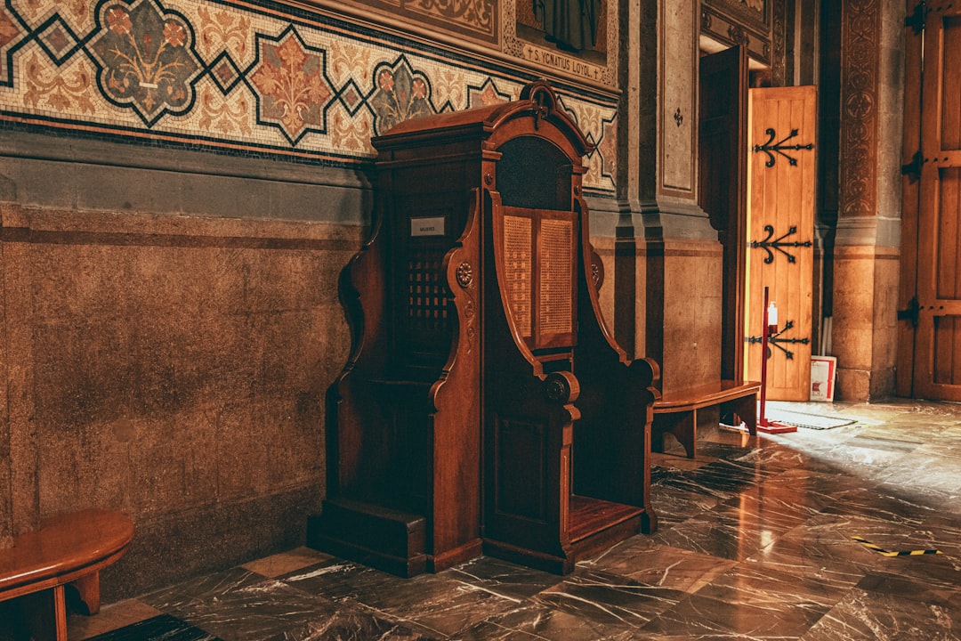 a room with a large door a room with a large door
